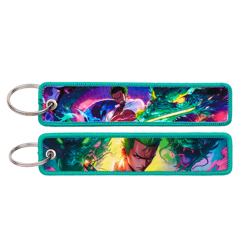 "Neon Fury" Embroidered Keychain