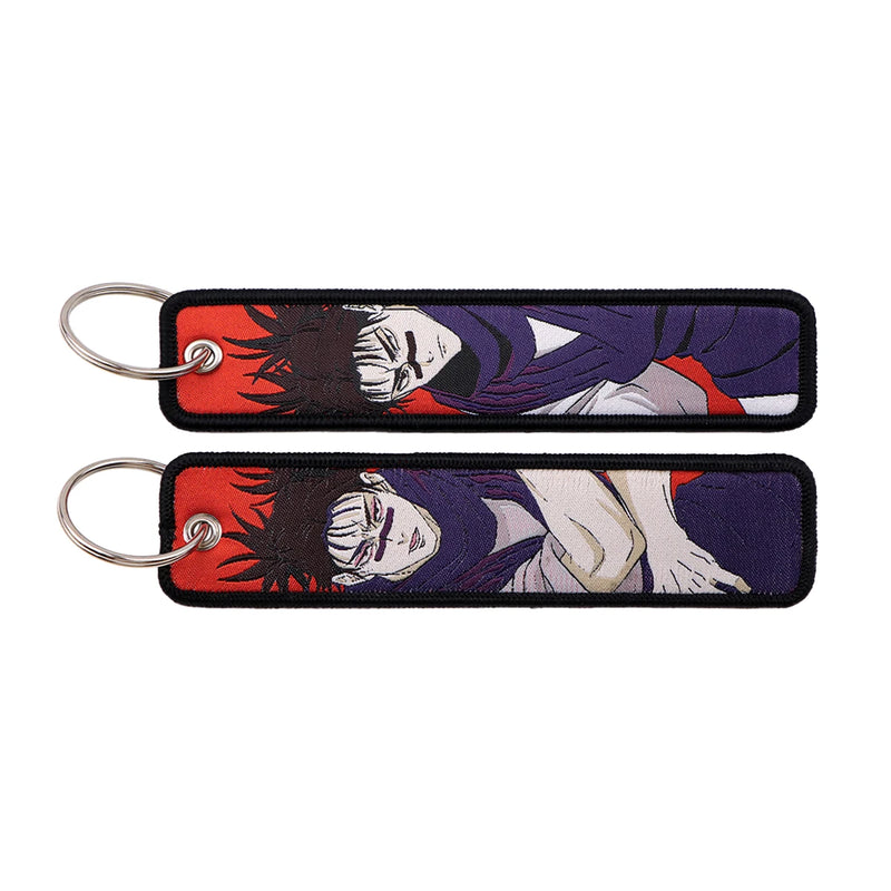 "Crimson Grin" Embroidered Keychain