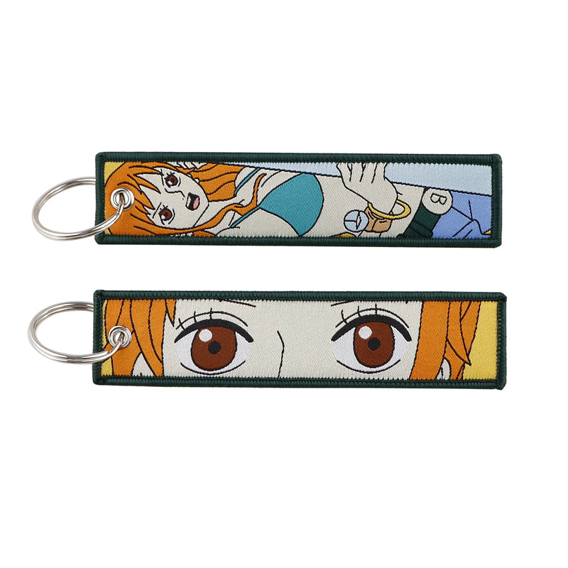 "Tangerine Eyes" Embroidered Keychain