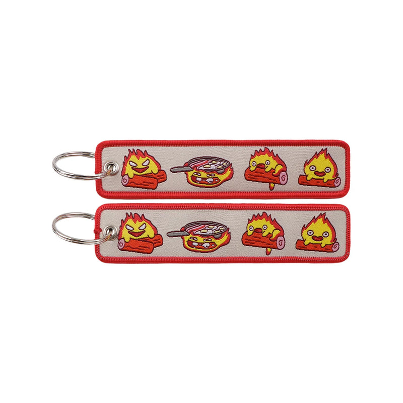 "Flame Feast" Embroidered Keychain