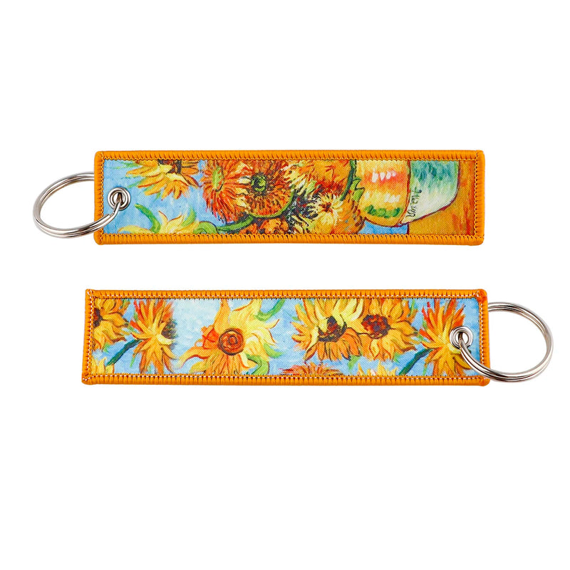 "Sunflowers" Embroidered Keychain