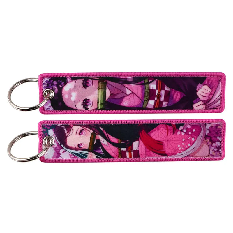 "Blossom Demon" Embroidered Keychain