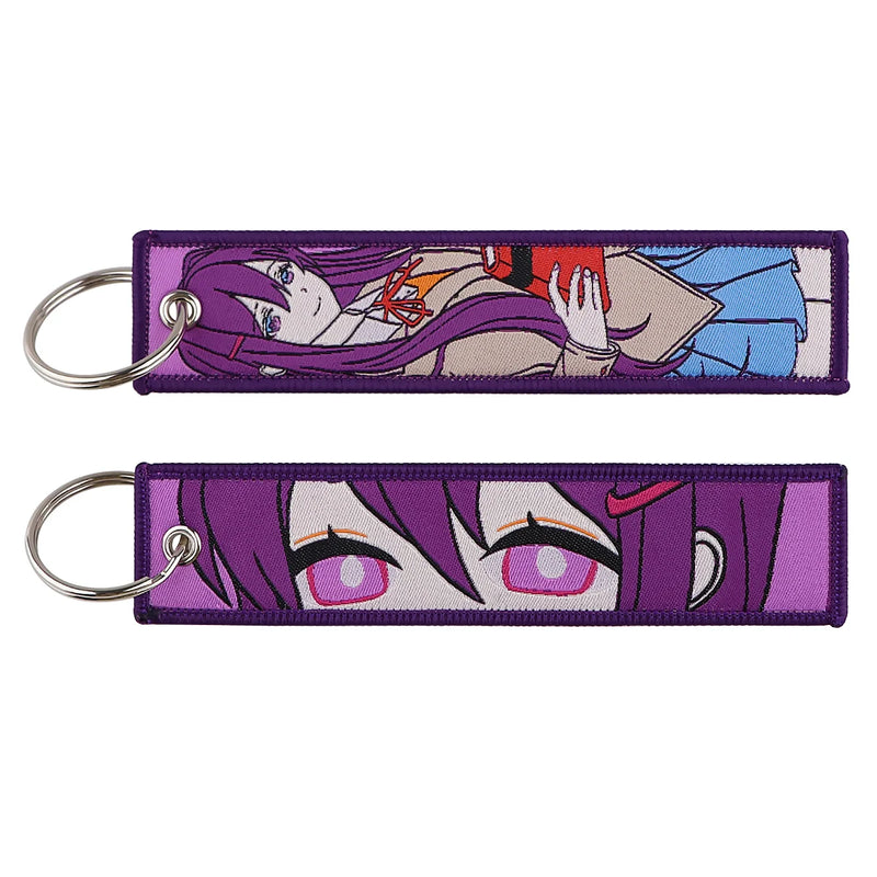 "Violet Muse" Embroidered Keychain