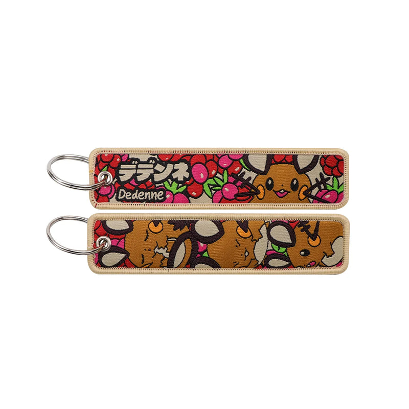 "Berry Mouse" Embroidered Keychain