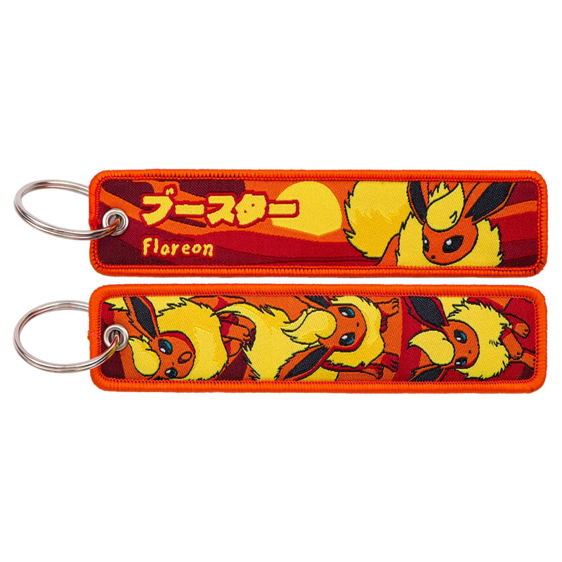 "Fire Fluff" Embroidered Keychain