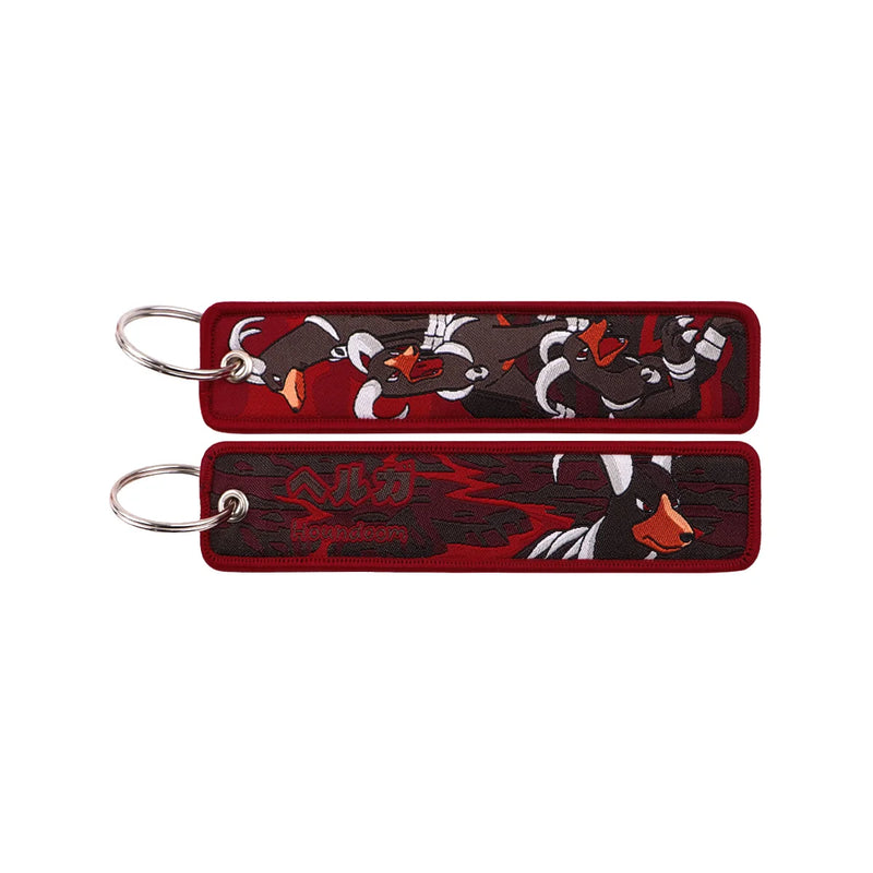 "Hell Hound" Embroidered Keychain