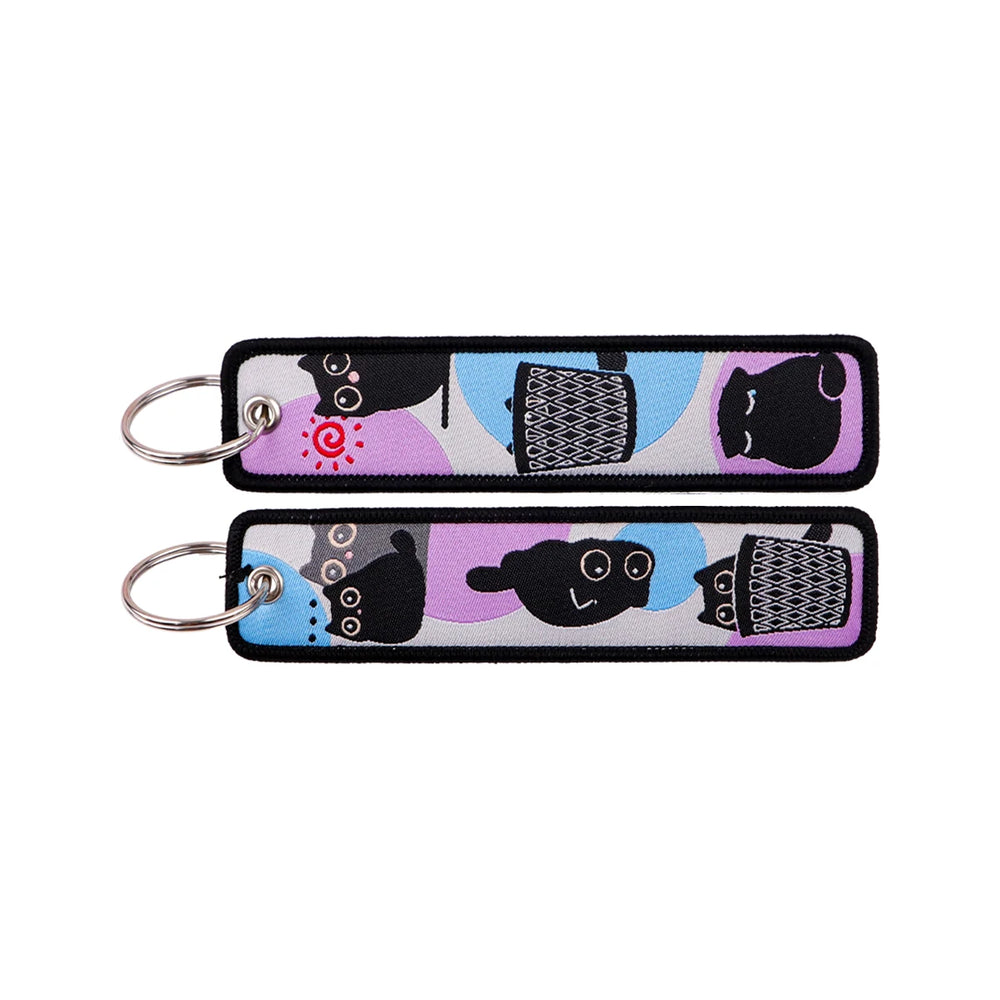 ANIMALS embroidered keychain