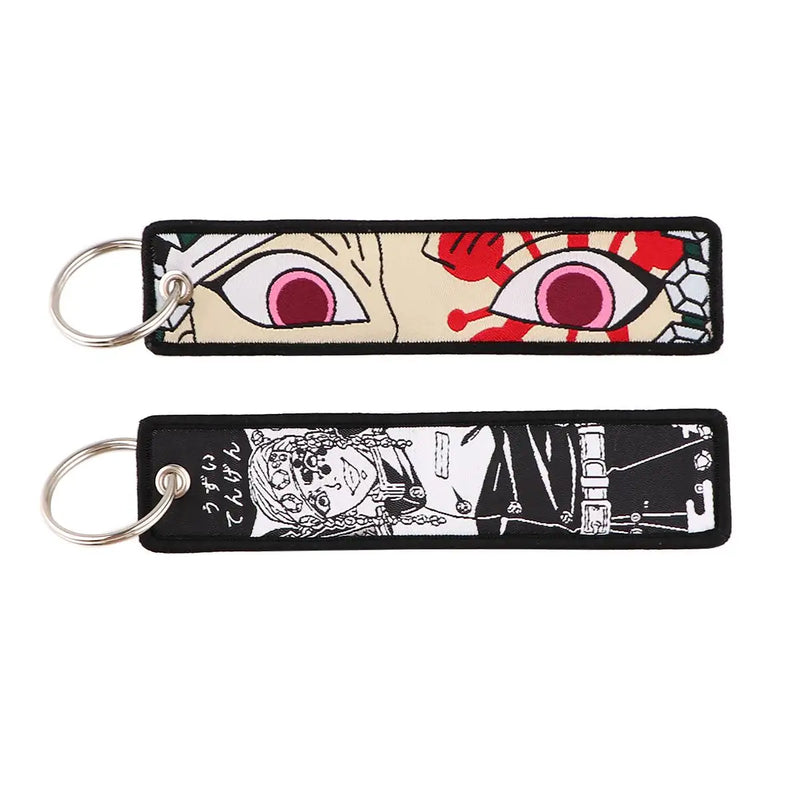 "Moon Eyes" Embroidered Keychain