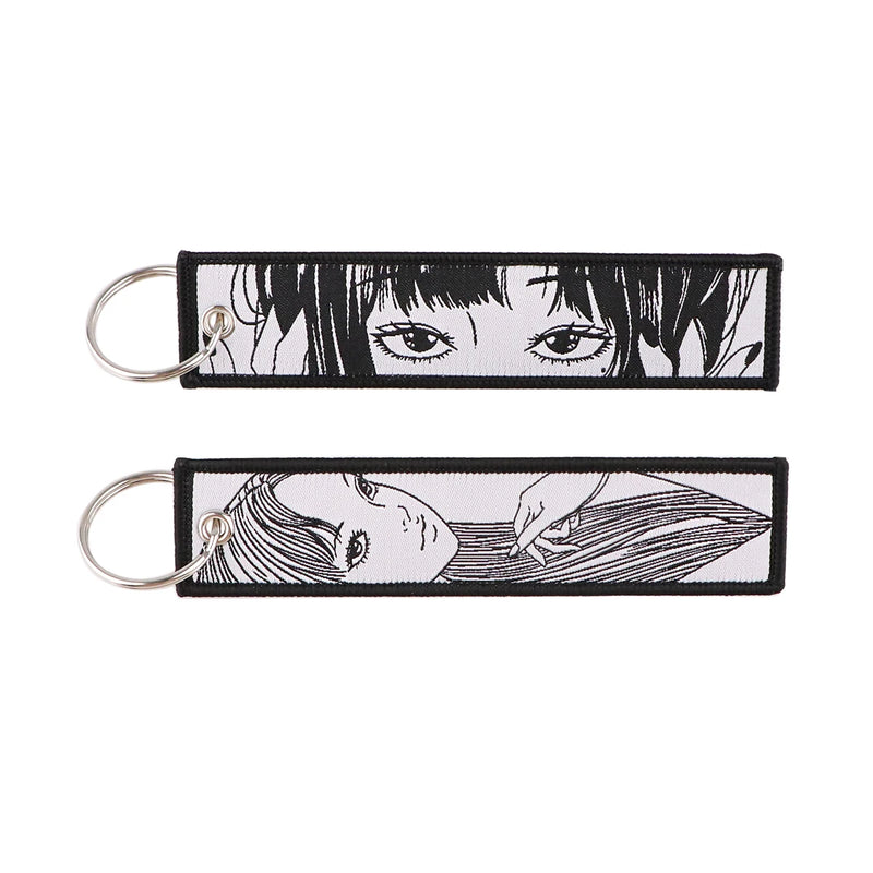 "Hollow Gaze" Embroidered Keychain