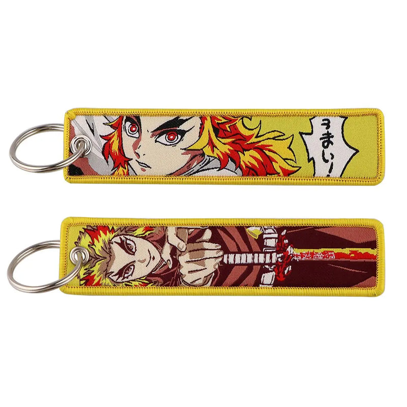 "Blazing Heart" Embroidered Keychain