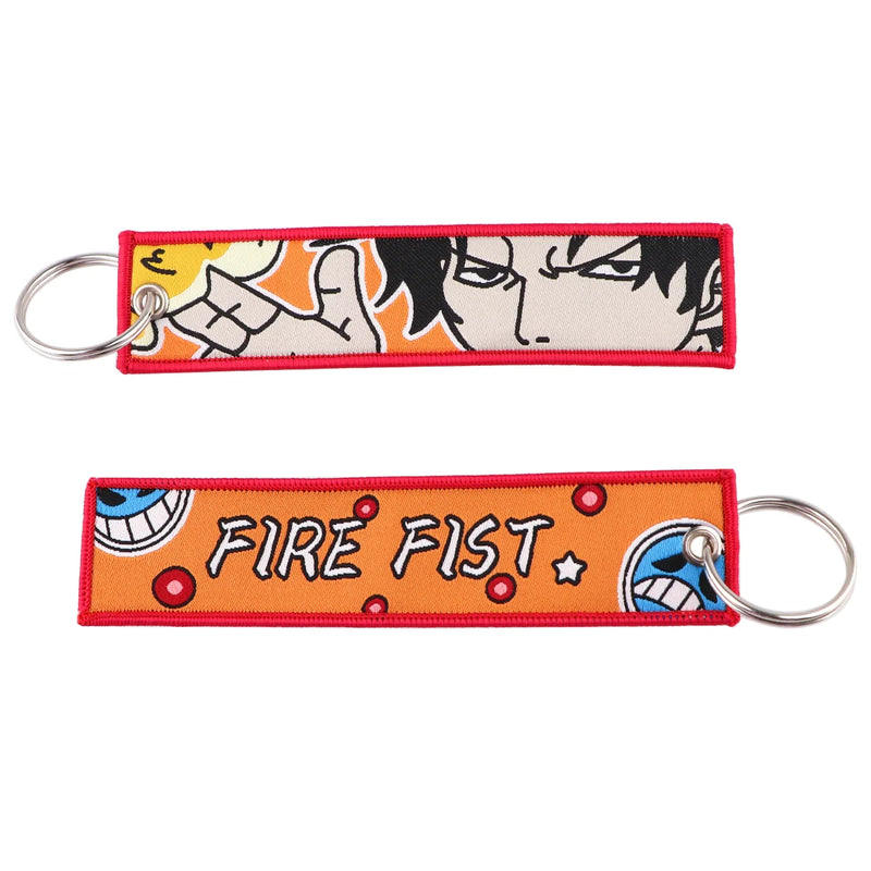 "Fire Fist" Embroidered Keychain