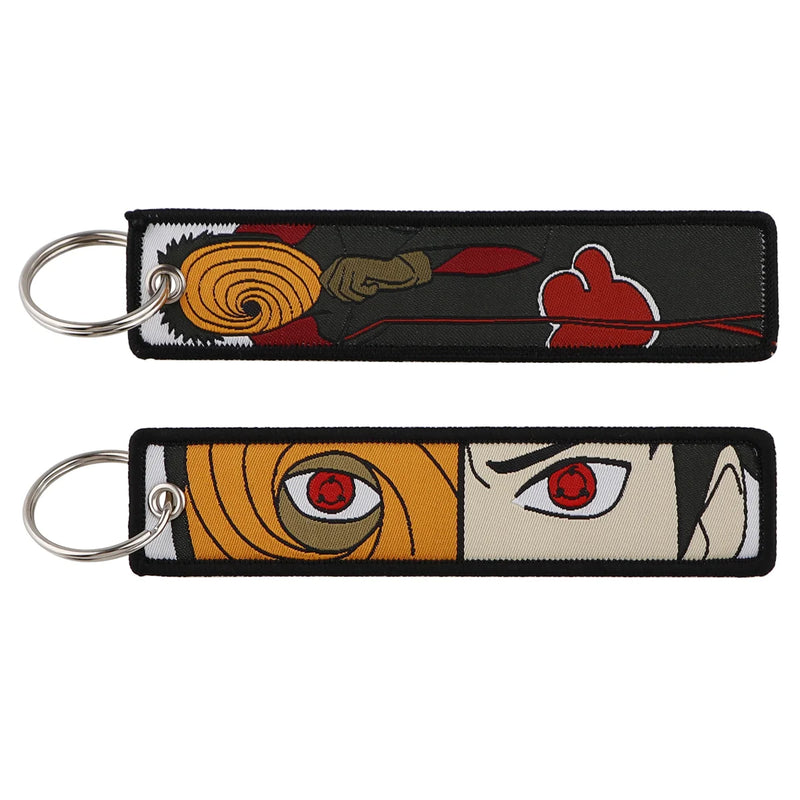"Spiral Mask" Embroidered Keychain