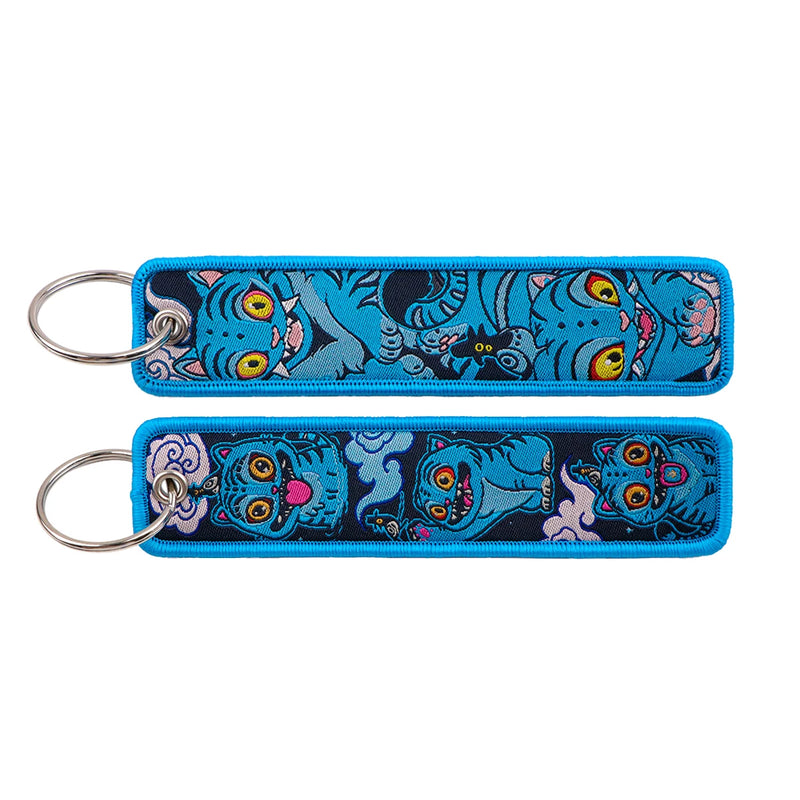 "Irezumi Cats" Embroidered Keychain