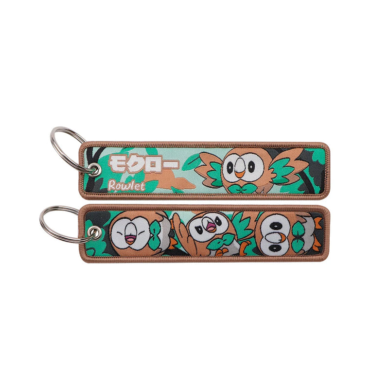 "Leafy Owlet" Embroidered Keychain