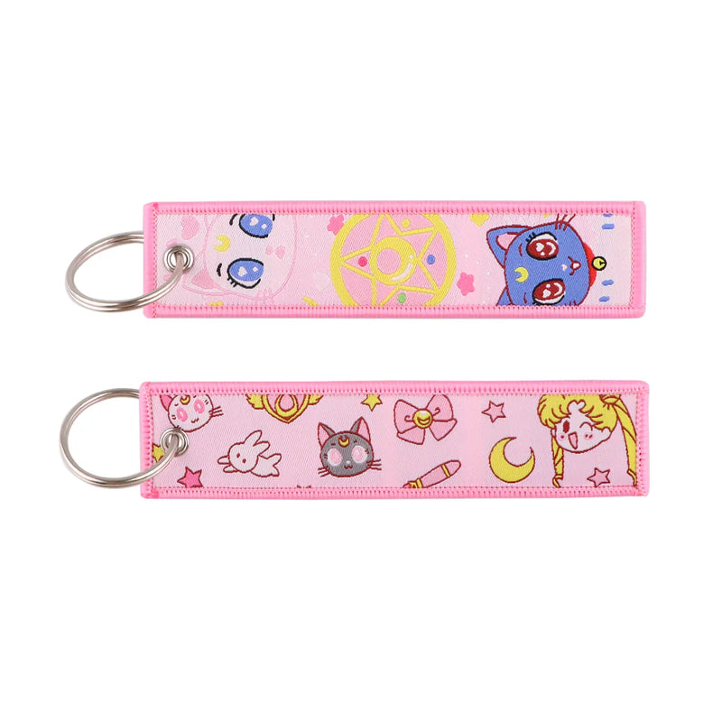 "Pastel Charms" Embroidered Keychain