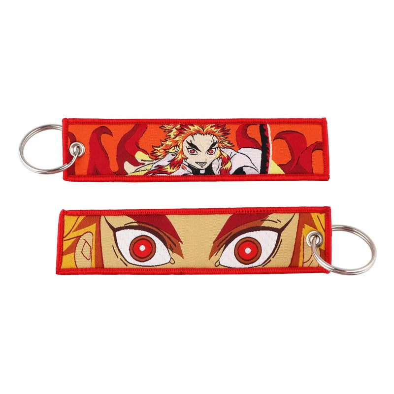 "Burning Gaze" Embroidered Keychain