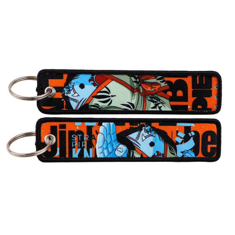 "Azure Shock" Embroidered Keychain