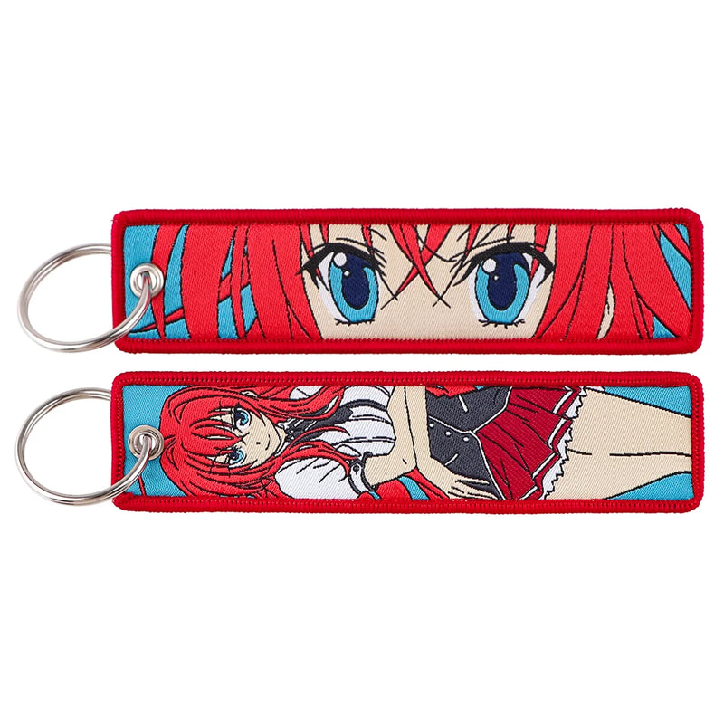 "Crimson Princess" Embroidered Keychain