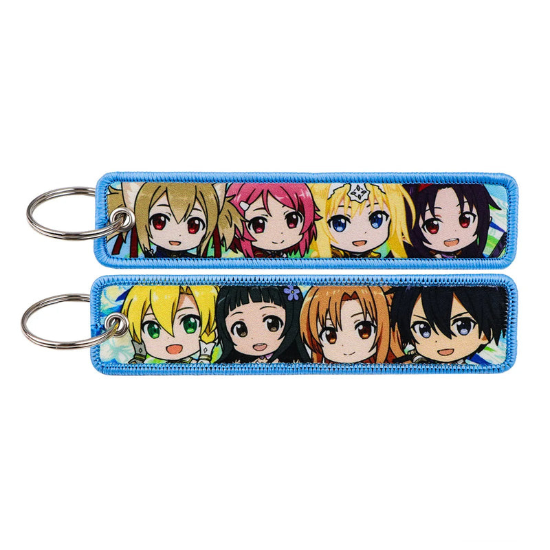 "Sword Chibis" Embroidered Keychain