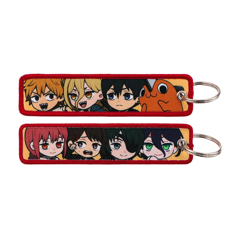 "Chainsaw Chibis" Embroidered Keychain