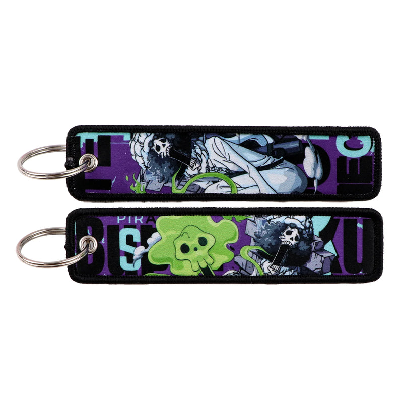 "Skull Whisper" Embroidered Keychain