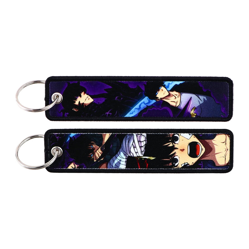 "Violet Duel" Embroidered Keychain