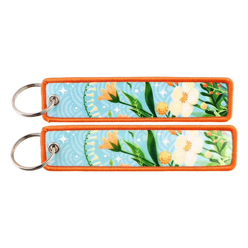 "Spring Meadow" Embroidered Keychain