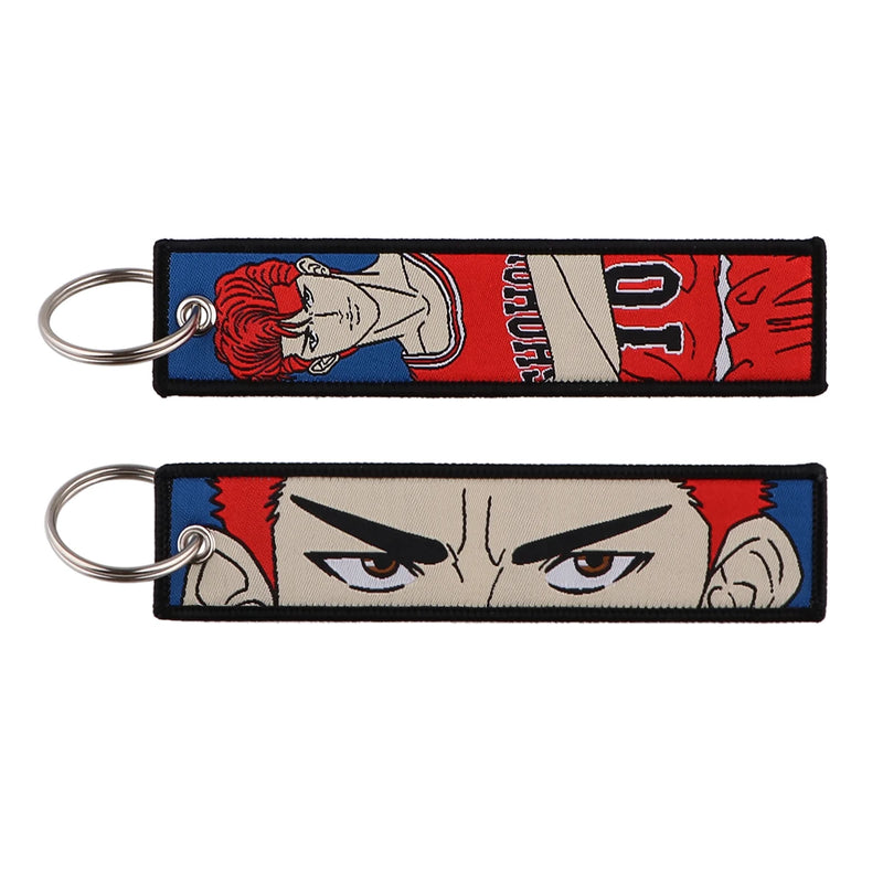 "Court Fire" Embroidered Keychain