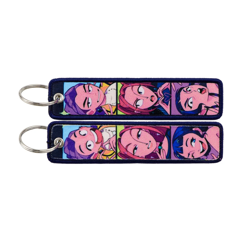 "Smug Trio" Embroidered Keychain