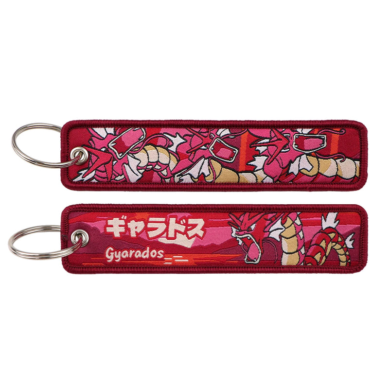 "Red Rage Serpent" Embroidered Keychain