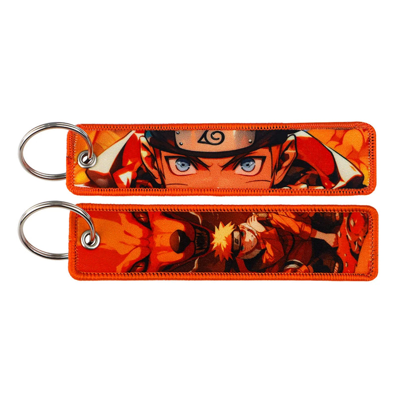 "Nine-Tails Blaze" Embroidered Keychain
