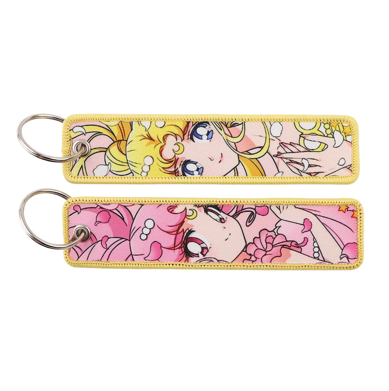 "Golden Bloom" Embroidered Keychain