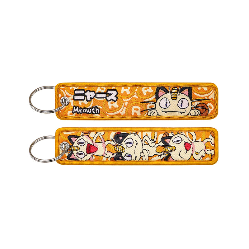 "Coin Cat" Embroidered Keychain