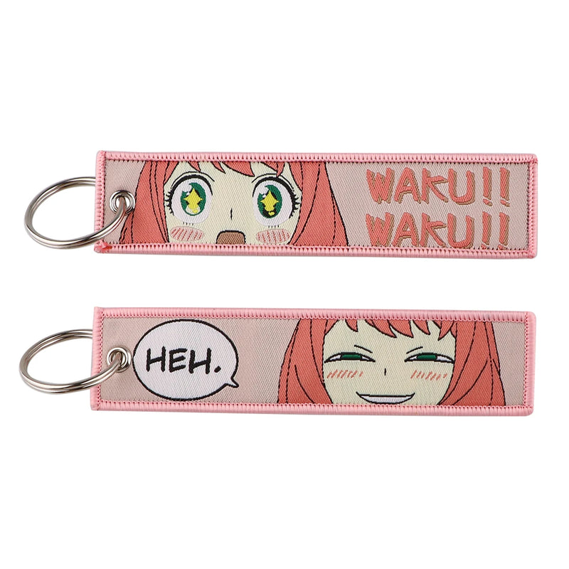 "Waku Waku" Embroidered Keychain
