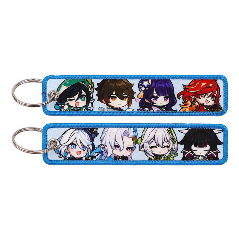"Elemental Chibis" Embroidered Keychain