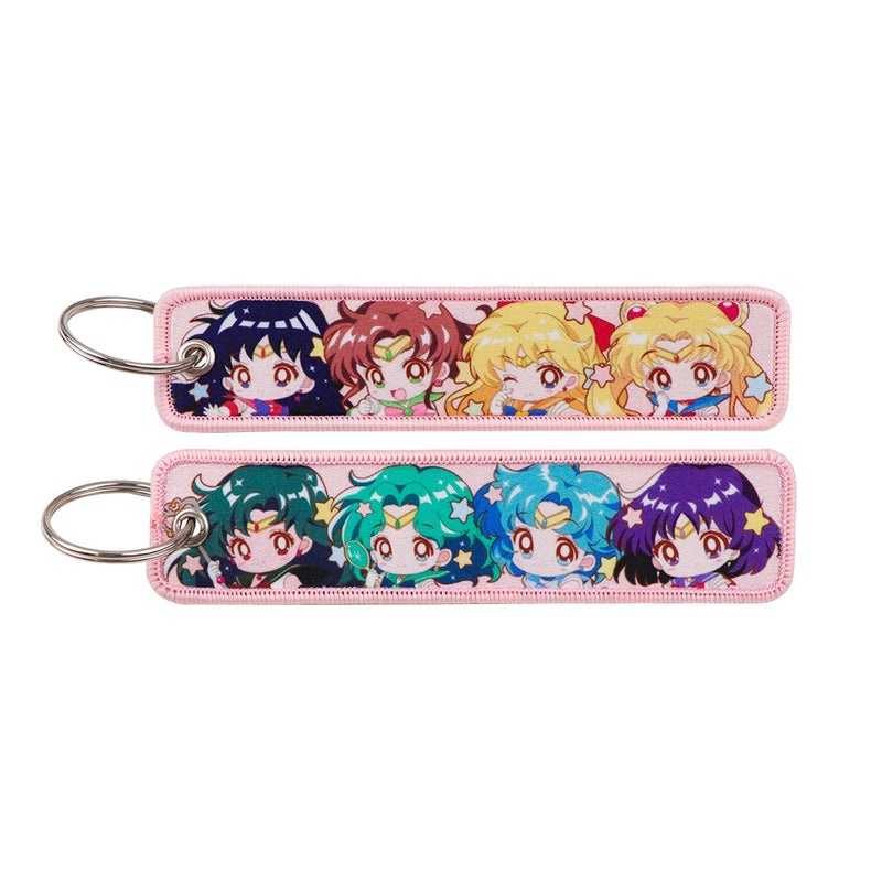 "Chibi Guardians" Embroidered Keychain