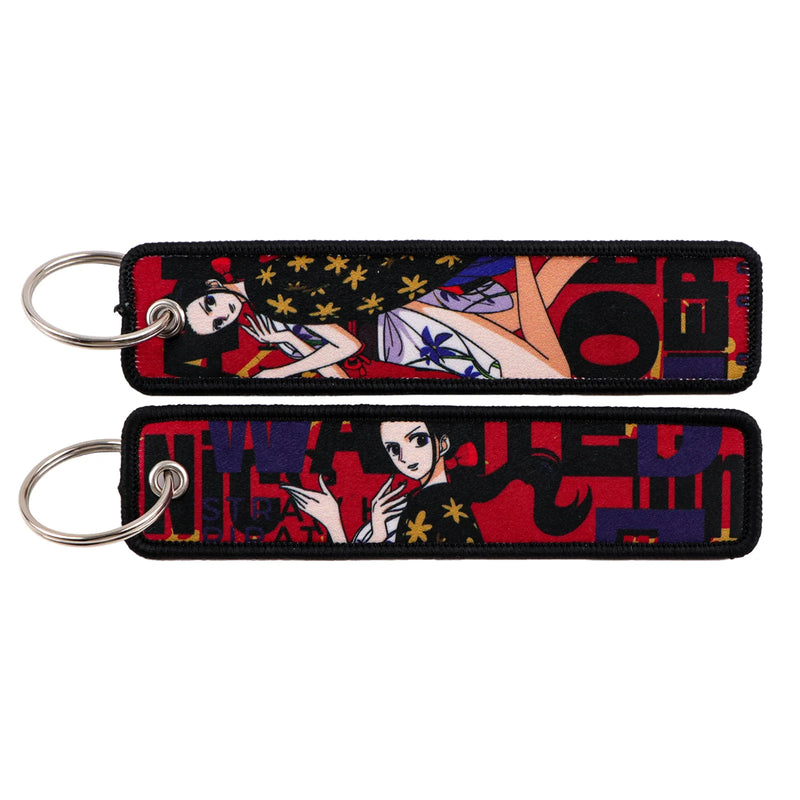 "Scarlet Kimono" Embroidered Keychain