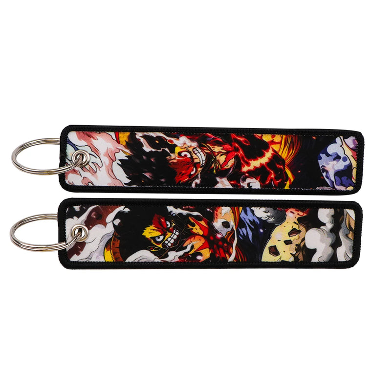"Inferno Clash" Embroidered Keychain