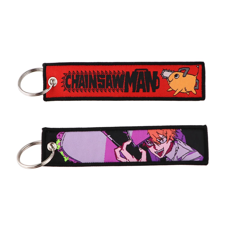 "Chainsaw Devil" Embroidered Keychain