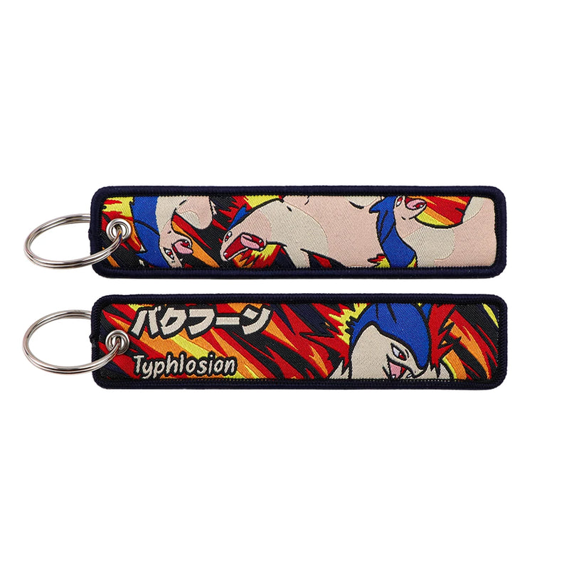 "Volcano Blaze" Embroidered Keychain