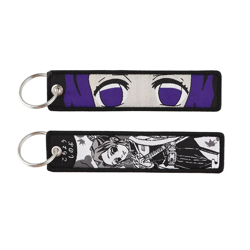 "Violet Eyes" Embroidered Keychain