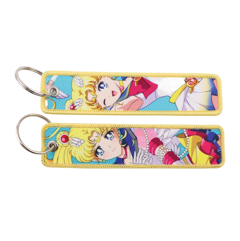 "Crowned Radiance" Embroidered Keychain