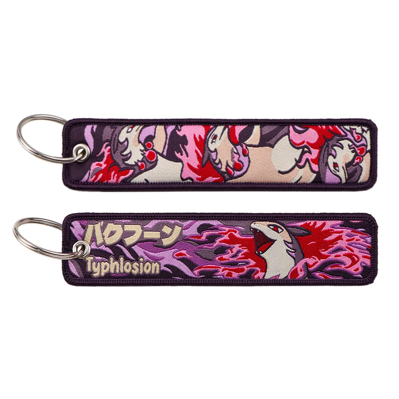 "Ghost Flame" Embroidered Keychain