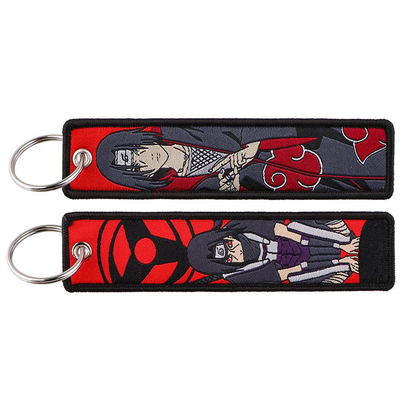 "Crimson Crow" Embroidered Keychain