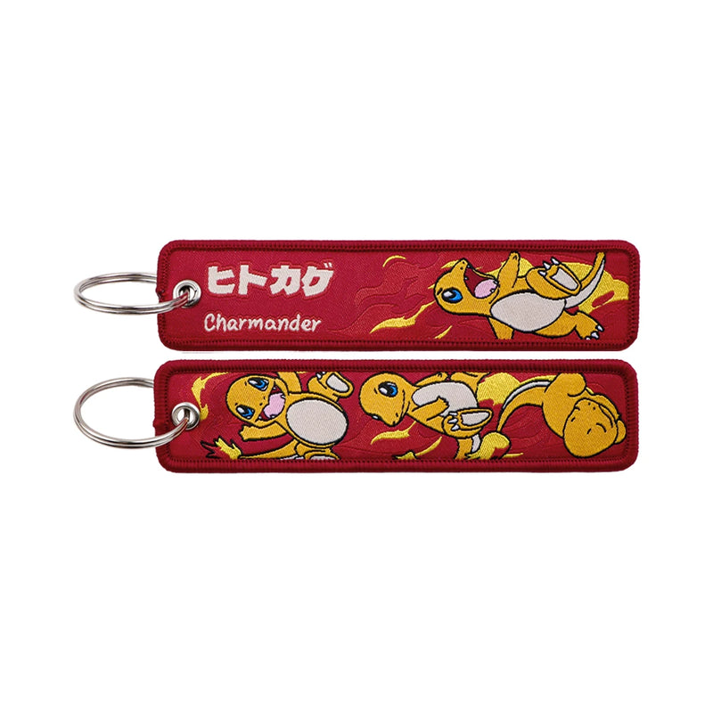 "Flame Lizard" Embroidered Keychain