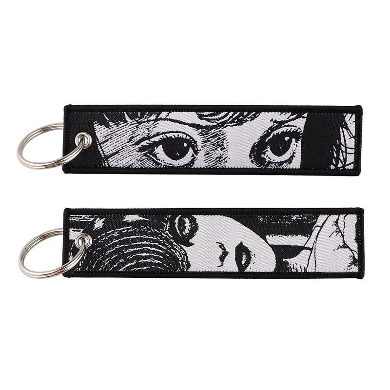 "Spiral Dread" Embroidered Keychain