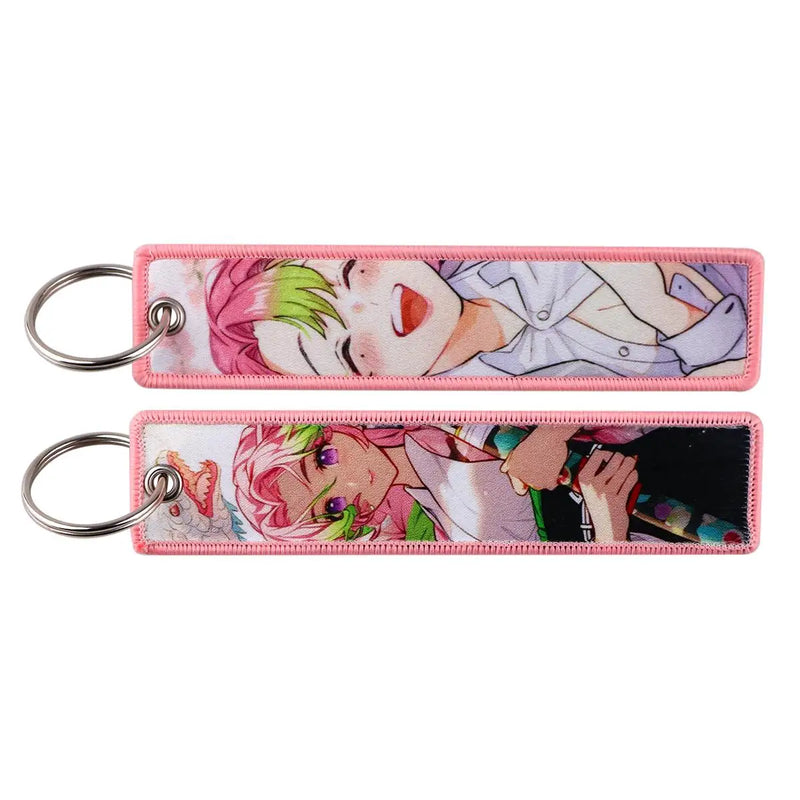 "Pink Pillar" Embroidered Keychain