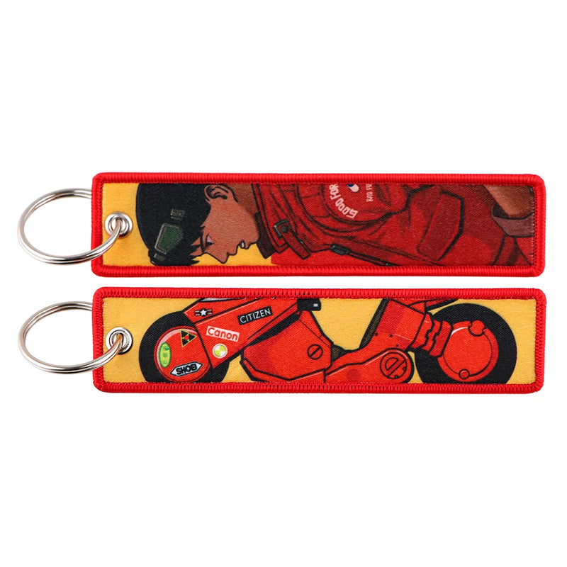 "Neo Bike" Embroidered Keychain