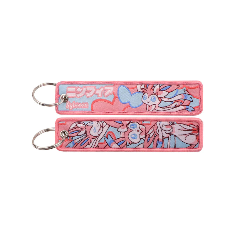 "Ribbon Fairy" Embroidered Keychain