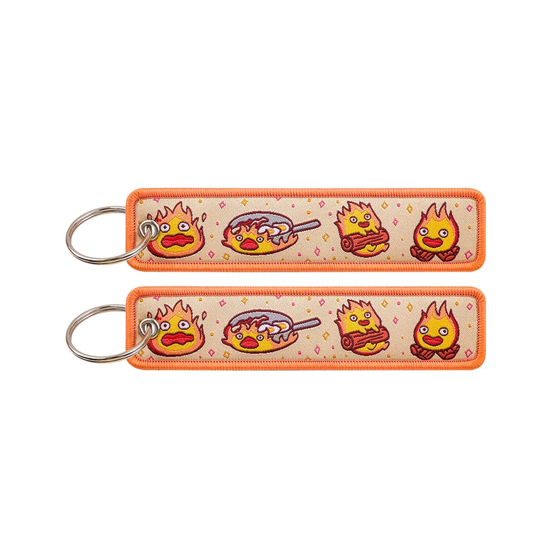"Breakfast Flame" Embroidered Keychain